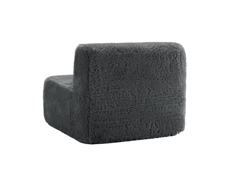 Canapé de salon, canapé tissu, en tissu, avec accoudoirs, gris  - Conforama D