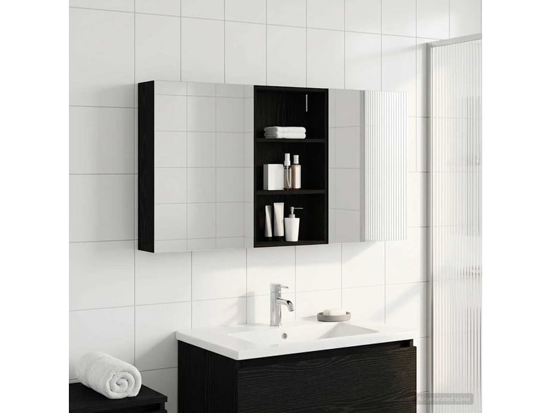  Ensemble de meubles de salle de bain 3 pcs 140x14.5x70 cm shl2172  - Conforama D