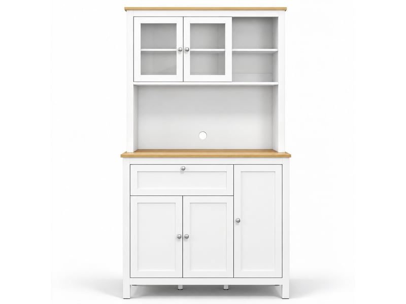Armoire de cuisine blanche en mdf avec 5 portes, 100 x 40 x 180 cm - Conforama A