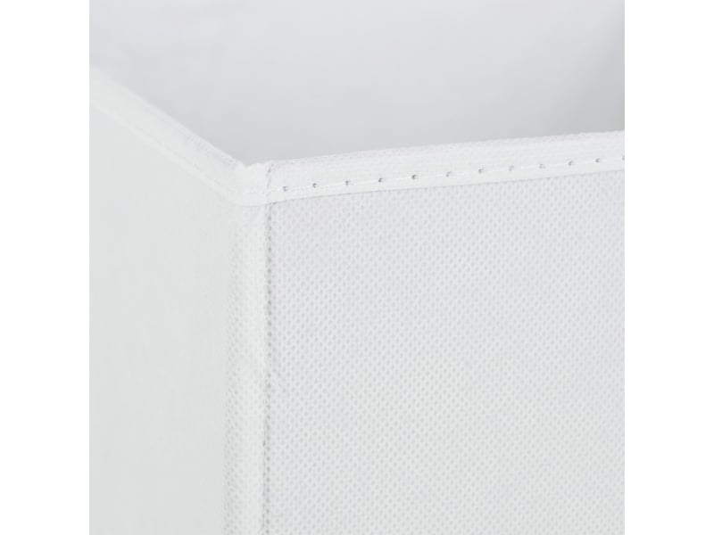  Lot de 2 boîtes de rangement pliables pratiques pour linge jouets salle de bain 30 x 30 x 30 cm en polyester blanc 13_0007599  - Conforama D