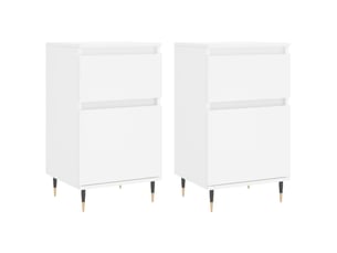 Buffets 2 pcs - bahut - meuble de rangement blanc 40x35x70 cm bois d’ingénierie