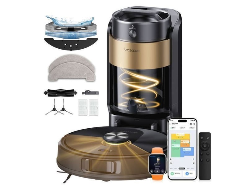  Robot aspirateur laveur lidar q020 plus 18000 pa station eco cyclone sans sac 4 l 200 min 406392_AACRB80951_6_DROPFR - Conforama A
