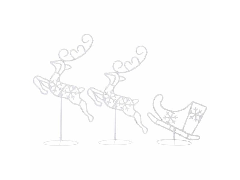  Rennetraîneaux noël volant acrylique 260x21x87 cm bleu  - Conforama D