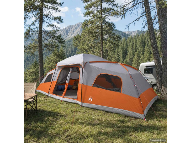  Tente de camping, tente familiale avec auvent imperméable 18 personne  - Conforama B
