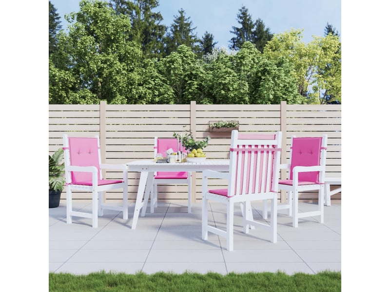  Lot de 4 coussins de dossier,  coussins de dos, tissu oxford rose cf59458  - Conforama B