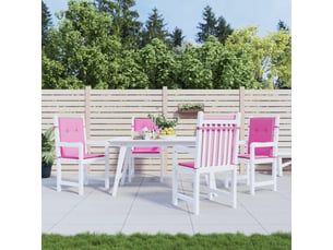 Lot de 4 coussins de dossier,  coussins de dos, tissu oxford rose cf59458