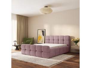 Lit coffre 160x200 cm <strong>MASSENO</strong> <strong></strong> coloris rose