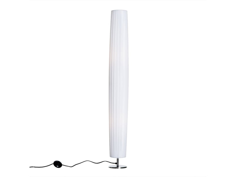  Lampadaire moderne pour chambre, salle à manger et salon (2 ampoules e27), interrupteur, faible consommation, base en acier inoxydable, 120 cm, blanc  - Conforama A