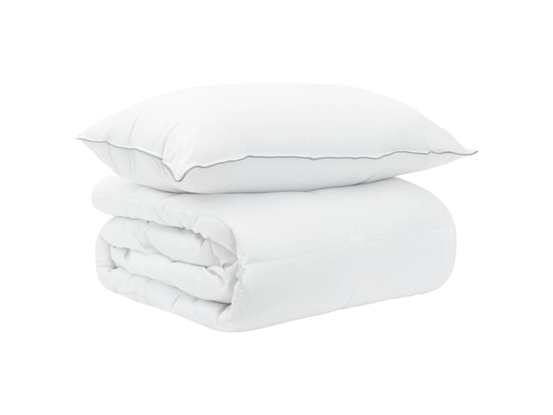  Ensemble de duvet 2 pcs - couette 137 x 200 cm hiver bambou blanc  - Conforama A