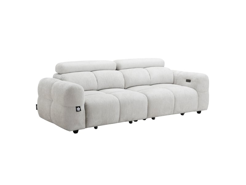  Canape droit relax électrique beige 3 pl  - Conforama B