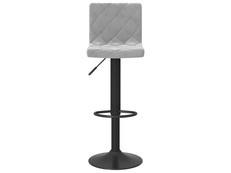  Lot de 2 tabouret de bar, chaise de bar gris clair velours shl15280  - Conforama D