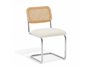 Lot de 2 chaises en velours texturé crème brooks