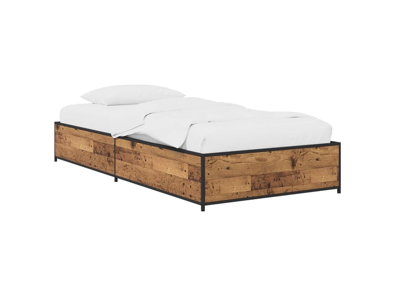 Lit simple- lit adulte -  cadre de lit bois ancien 80 x 200 cm bois d'ingénierie  - Conforama A