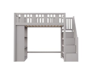 Lit mezzanine 90x200 cm MAISONORA coloris gris