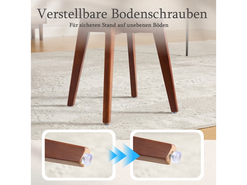 Fauteuil de salon - ensemble de 2 chaises pivotantes à 360°, chaises de cuisine de style moderne du milieu du siècle, vert - Conforama E