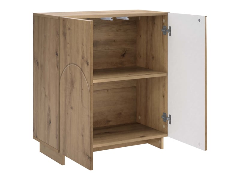  Buffet salon, buffet de rangement chêne artisanal 67x34,5x75 cm bois d'ingénierie  - Conforama C