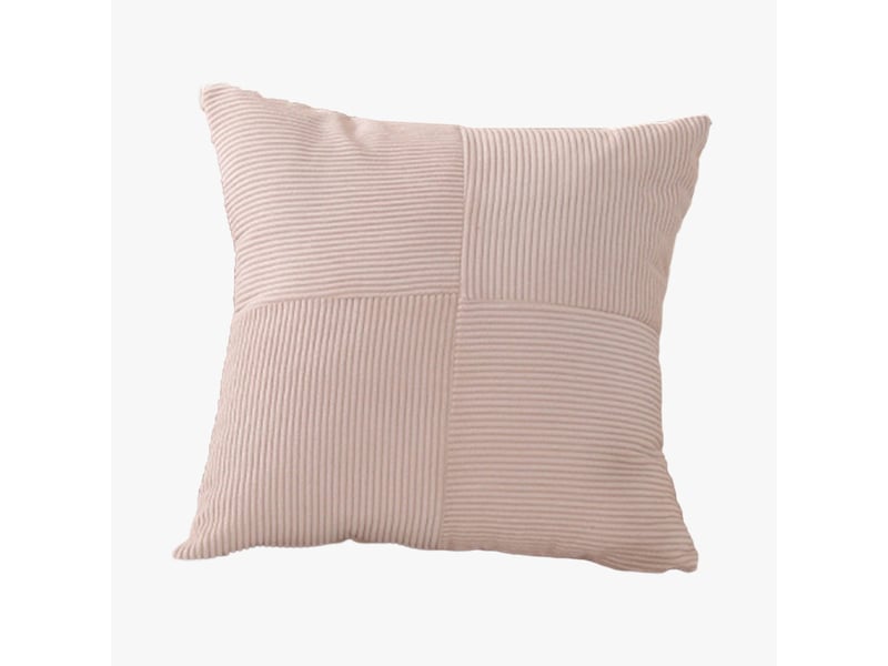  Coussin carré en tissu côtelé beige 45x45 cm  - Conforama A