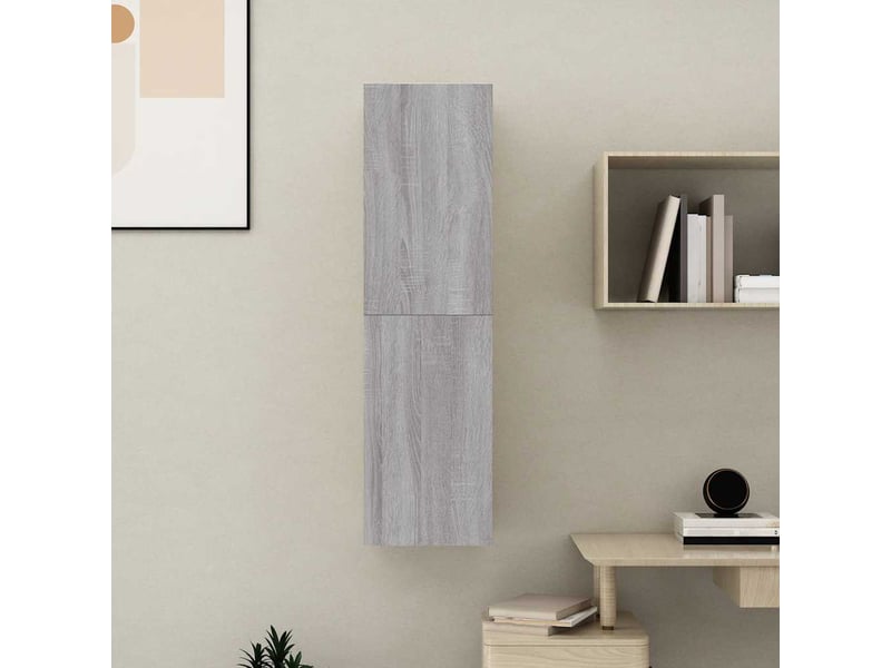  Meuble tv - banc tv - meuble de rangement mural sonoma gris 30,5x30x110 cm  - Conforama C