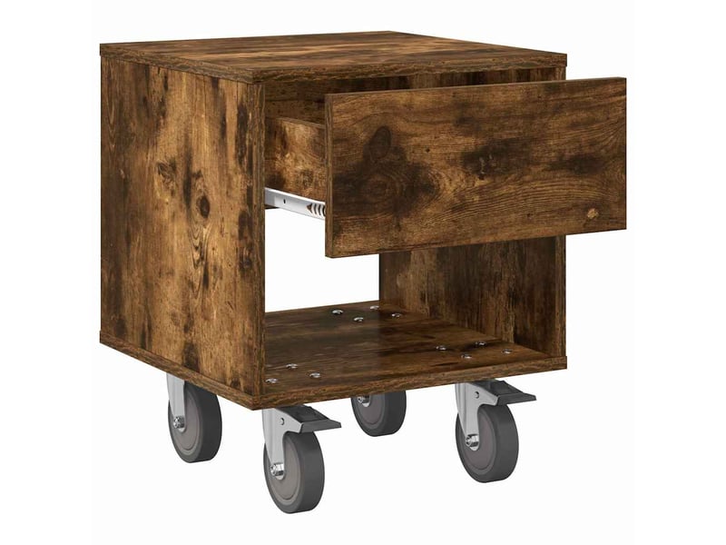Table de chevet - cabinet de chevet - table de nuit 2 pc chêne fumé 40,5 x 40 x 48 cm - Conforama E