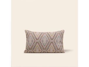 Housse de coussin en coton et broderie graphique  kalimi