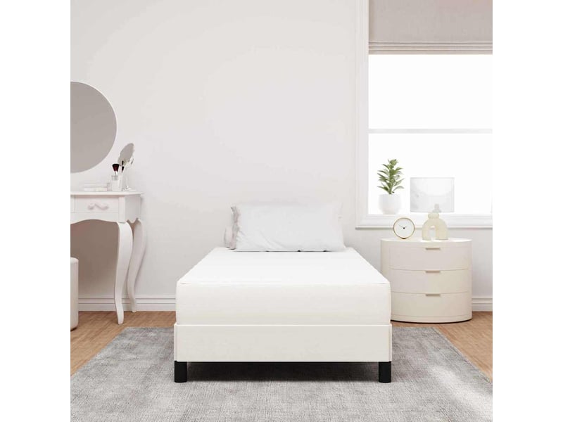  Lit simple- lit adulte -  matelas de lit avec matelas crème 100 x 200 cm tissu  - Conforama B