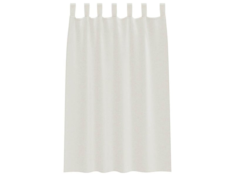 Lot de 2 rideaux en voile, voilage crème 175 x 140 cm polyester cf43896 - Conforama D