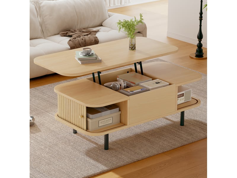  Table basse relevable avec rangement 101 x 51 cm evryae  - Conforama B