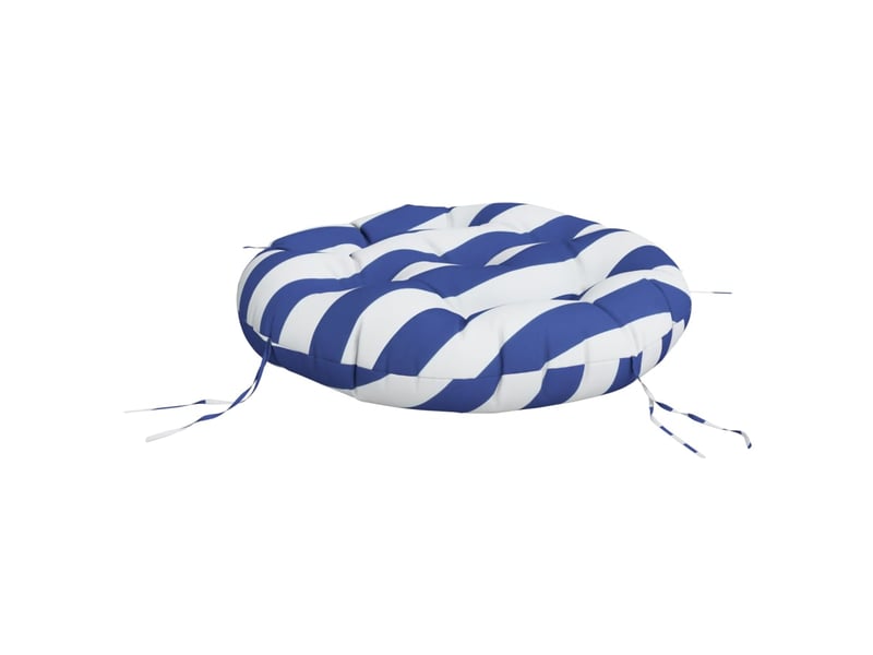  Coussin rond, coussin d'assise rayure bleueblanche ø 60 x11 cm tissu oxford cf56625  - Conforama D