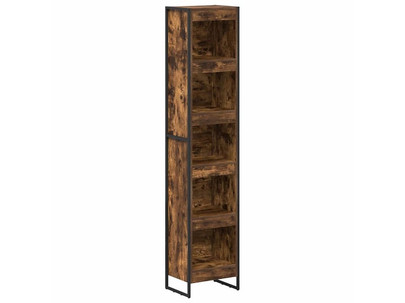  Bibliothèque, armoire à livres 40 x 30 x 189,5 cm bois d'ingénierie chêne fumé  - Conforama A