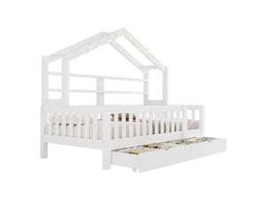Lit cabane 90x200 cm OPULERANE TRADING LTD coloris blanc