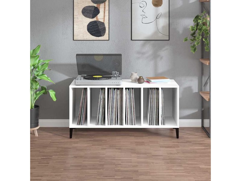  Armoire à disques, armoire de rangement blanc 100x38x48 cm bois d'ingénierie shl90650  - Conforama C