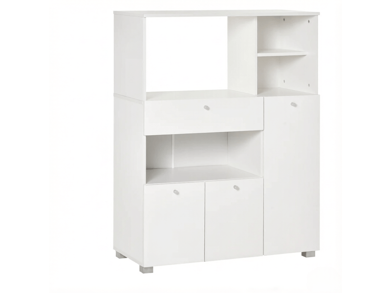  Buffet meuble de rangement polyvalent étagères ouvertes tiroir pratique style élégant meuble de polyvalent meuble sur pied  - Conforama A