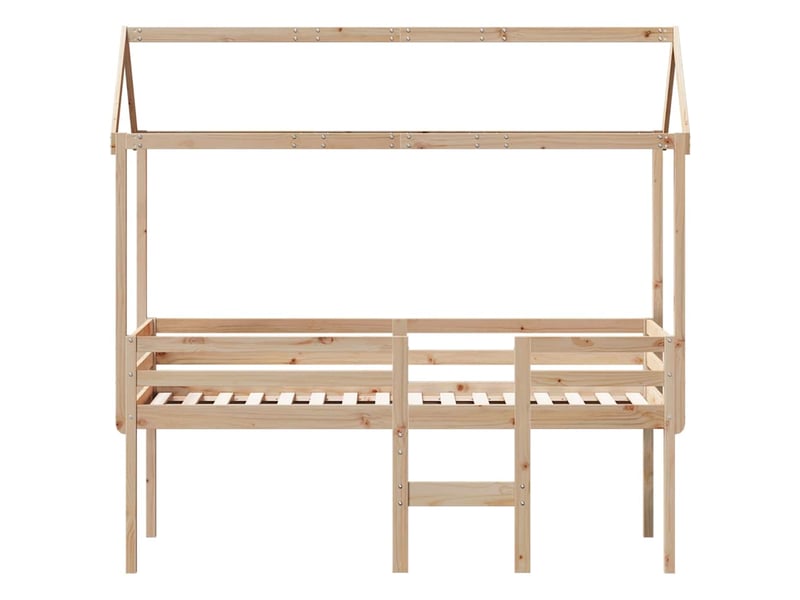  Lit simple- lit adulte -  lit haut sans matelas 90x200 cm bois de pin massif  - Conforama C