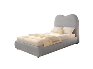 Lit coffre 90x200 cm <strong>HAVRYA</strong>  <strong></strong> coloris gris