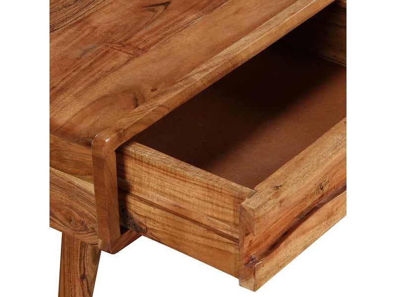  Table basse - table de salon - table à café bois massif avec tiroir sculpté 100x50x40 cm  - Conforama E