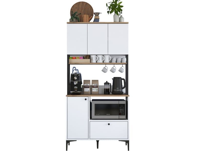  Armoire multifonction je159 - 100% melamine - blanc - 90 x 184,2 x 38 cm 893RAN4960 - Conforama A