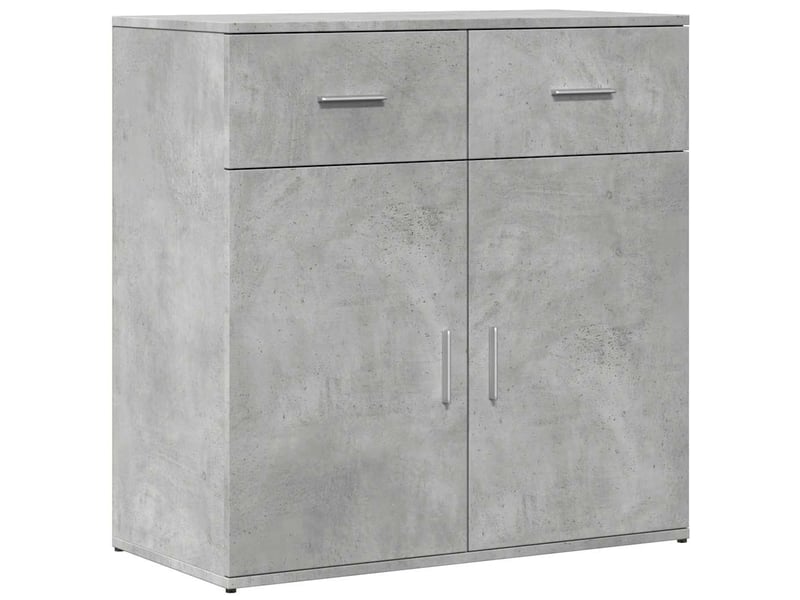  Buffets 2 pcs - bahut - meuble de rangement gris béton 79x38x80 cm bois d'ingénierie  - Conforama D