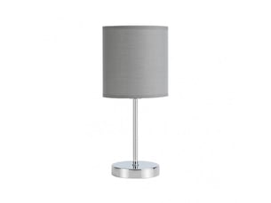 Lampe à poser fabrilamp chanza e14 coloris gris chromé 37 x 16 x 16 cm