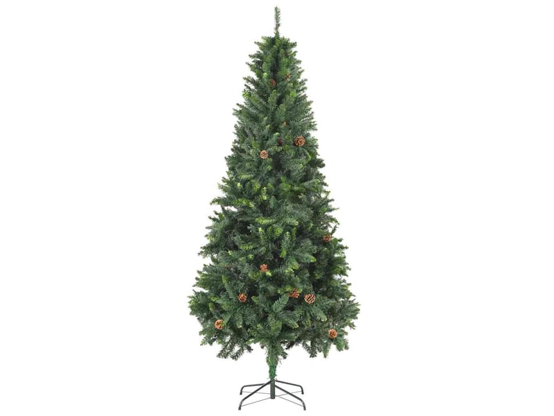  Sapin de noël artificiel, arbre de noël avec pommes de pin vert 210 cm  - Conforama A