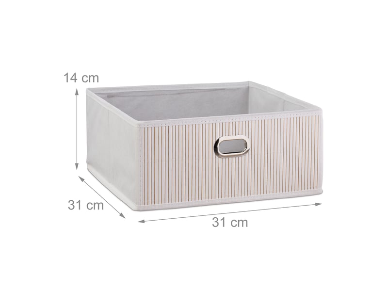  Panier de rangement pliant 14 x 31 x 31 cm pratique salon salle de bain avec poignée en bambou naturel 13_0010248  - Conforama B