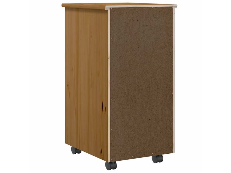  Armoire de rangement roulante avec tiroirs moss bois de pin marron miel shl7931  - Conforama E