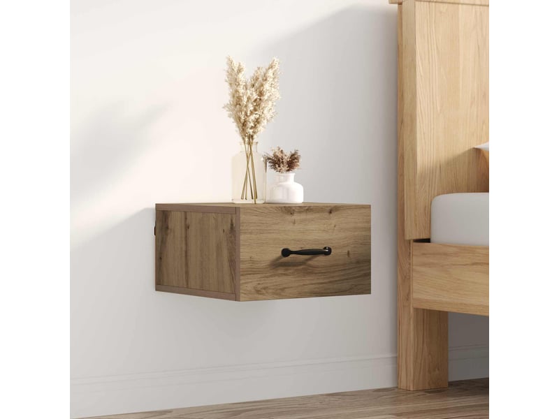  Table de chevet avec tiroir chêne artisan 35 x 35 x 20 cm  - Conforama B