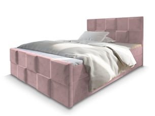 Lit avec rangement 140x200 cm <strong>MASSENO</strong> <strong></strong> coloris rose