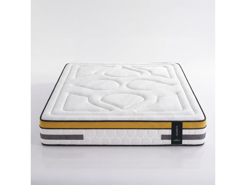  Matelas ressorts ensachés et mémoire de forme - 24 cm - aubertin 200x200 cm - blanc 3MA502.2020 - Conforama A