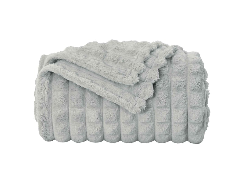  Couverture jetée de canapé 6 pcs gris 200x150 cm 4.5 kg toison  - Conforama E