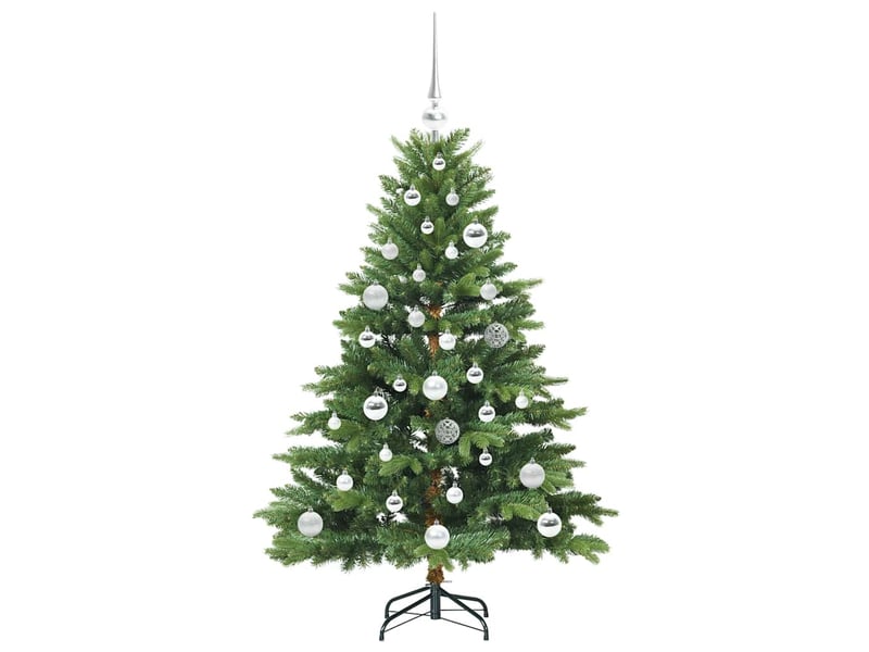 Sapin de noël artificiel, arbre de noël avec 150 led vert 120 cm pe et pvc shl3957 - Conforama D