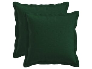 Lot de 2 coussins, coussins décoratifs houten vert foncé lin synthétique cf56528