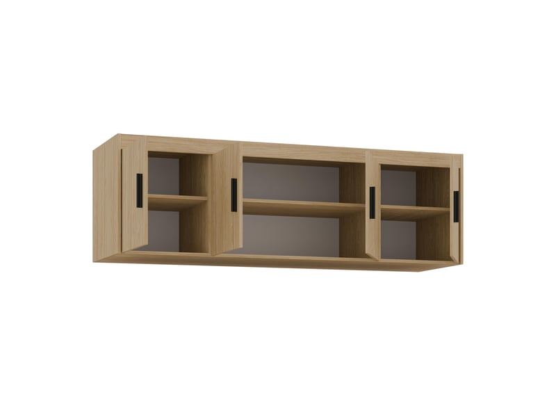  Surmeuble armoire storicos 4 portes chêne huilé 176x55x53 cm Storicos - Conforama E