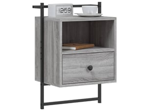 Table de chevet - cabinet de chevet - table de nuit murale sonoma gris 40x30x61cm bois d'ingénierie
