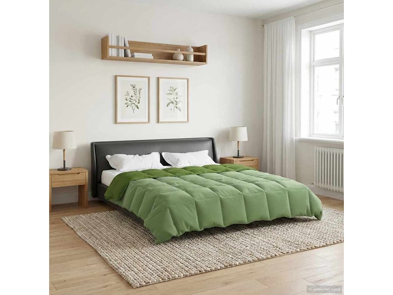  Duvet - couette complet toute l'année 200 x 240 cm 4 saisons vert  - Conforama D